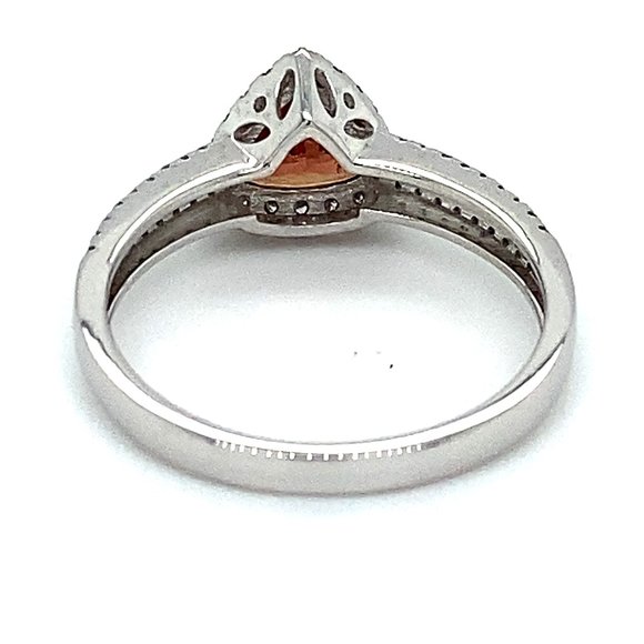 Certified Padparadscha Sapphire 1.00ct Ring - Picture 4 of 9